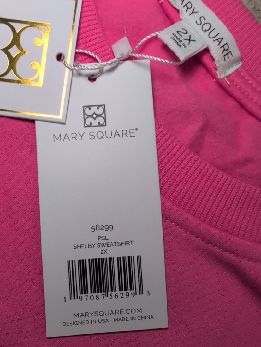 Mary Square Shelby Sweatshirt Top, Cherry Shake Ice Cream Coffee, New, Size 2X - Picture 10 of 11